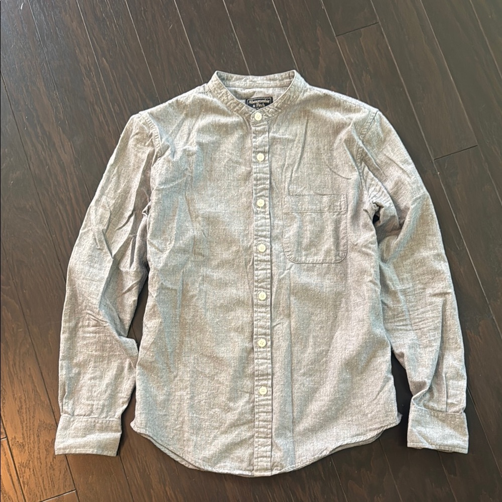 Abercrombie Men's Gray Button-Up Shirt